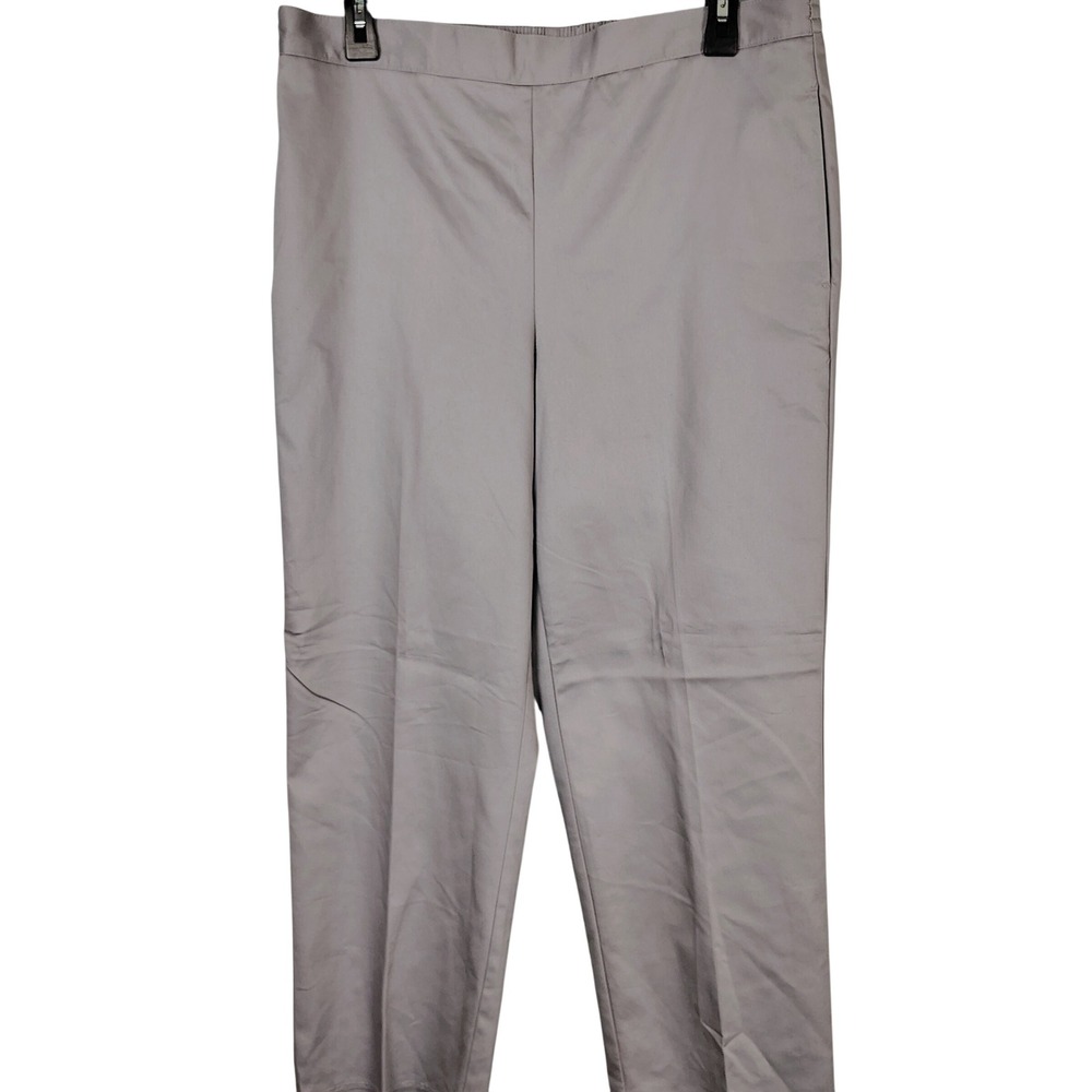 Alfred Dunner Southern Charm Grey Classic Fit Pants Proportioned‎ Short Size 12